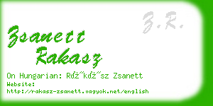 zsanett rakasz business card